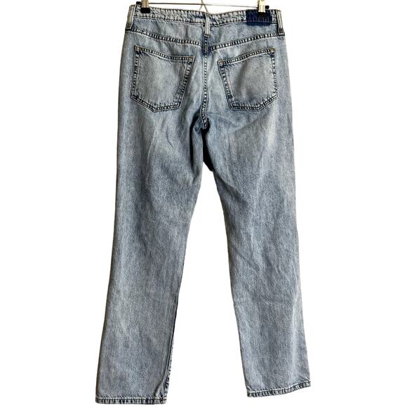 Aero Boyfriend Denim Jeans Women 6 Blue Distressed Button Fly Destroyed 90s Y2K - Picture 3 of 9